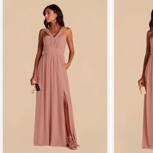 Birds Grey Grace Convertible Dress, Dusty Rose, Chiffon